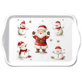Karácsonyi műanyag kistálca 13x21 cm – Télapós Jolly Friends