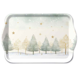 Karácsonyi csillagos mintás melamin kistálca 13x21 cm Starry Sky