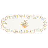 Húsvéti nyuszis porcelán kínálótálca 37x15 cm díszdobozban