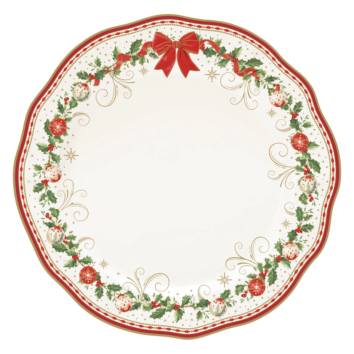 Karácsonyi porcelán étkészlet 18 részes 6 személyes – Mikulás és rénszarvas mintával