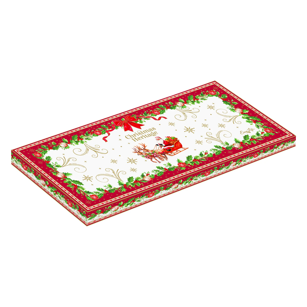 Karácsonyi porcelán tálca 36x15 cm díszdobozban Christmas Heritage