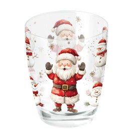 Karácsonyi üvegpohár 250 ml – Télapós Jolly Friends