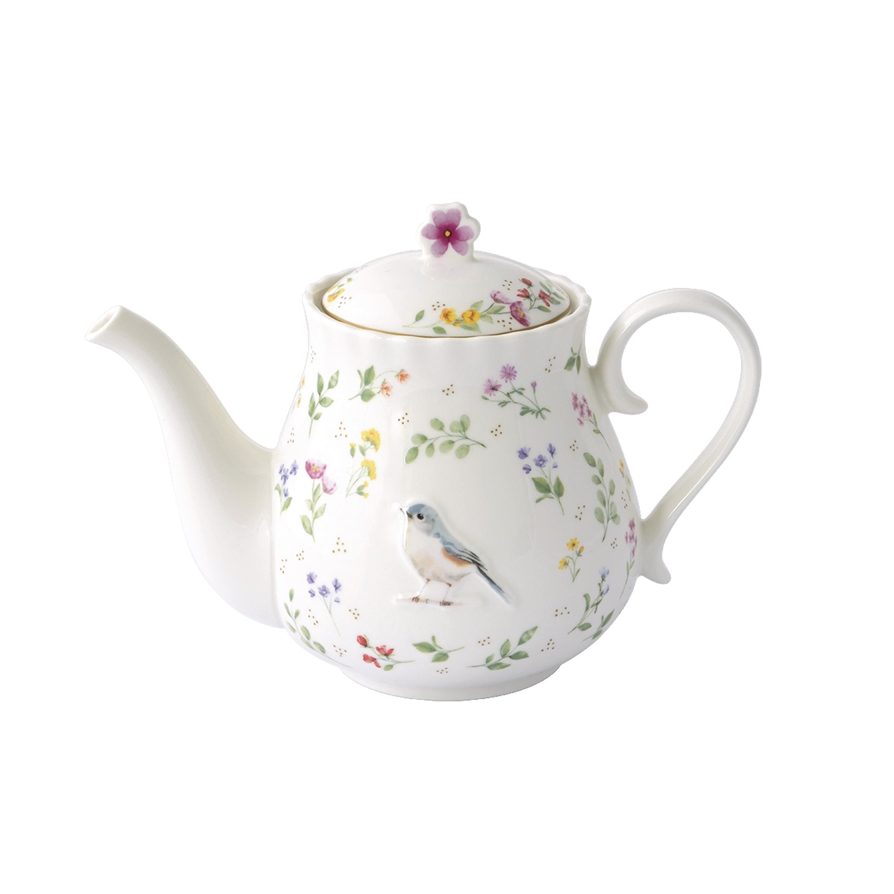 Porcelán teáskanna 800 ml madaras díszdobozzal Fancy Garden