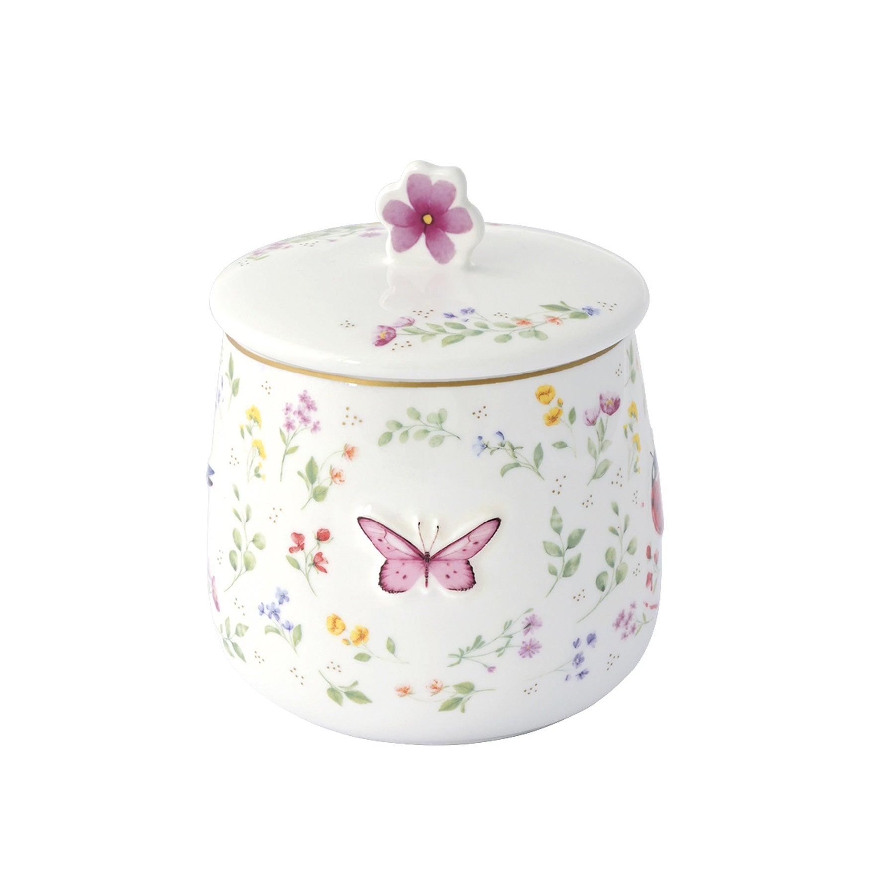 Porcelán keksztároló 11x16 cm pillangós díszdobozzal Fancy Garden