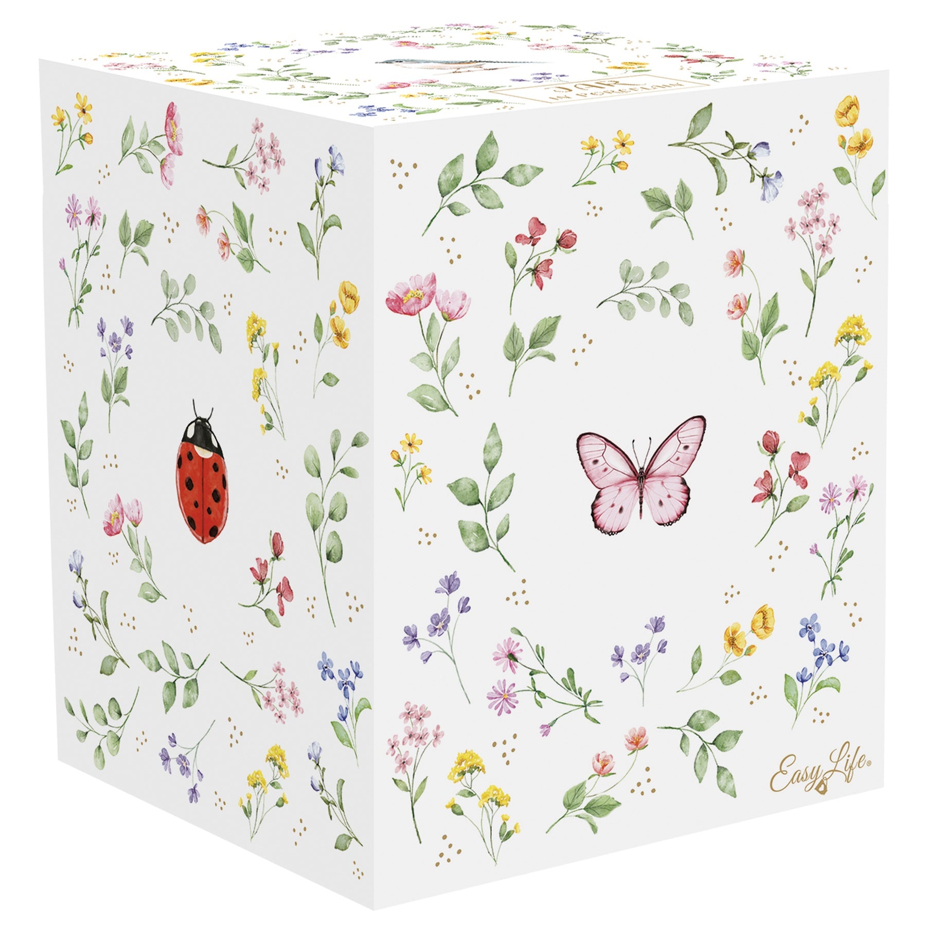 Porcelán keksztároló 11x16 cm pillangós díszdobozzal Fancy Garden