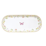 Porcelán kínáló tálca tálca 34x15 cm pillangós díszdobozzal Fancy Garden