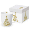 Karácsonyi bögre porcelán díszdobozzal 0,4l Tree on Canvas fehér arany