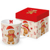 Karácsonyi bögre mézeskalács babás porcelán díszdobozzal 0,4l