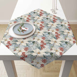 Karácsonyi mikulásvirág mintás pamut asztalterítő 90x90 cm Winter Poinsettia