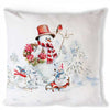 Karácsonyi hóemberes párnahuzat 40x40 cm pamut Sporty Snowmen