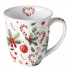 Karácsonyi porcelán bögre Christmas Elements 400 ml