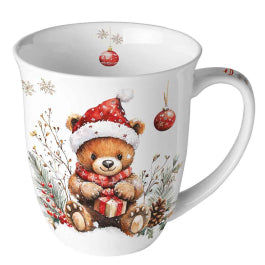 Karácsonyi macis porcelán bögre Teddy’s Gift 400 ml