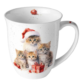 Karácsonyi cicás porcelán bögre 400 ml Meaowy Christmas