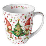 Karácsonyi manós porcelán bögre 400 ml Elves by the Tree
