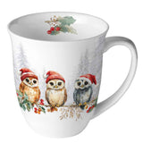 Karácsonyi baglyos porcelán bögre 400 ml Wise Owls