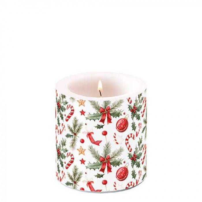 Karácsonyi átvilágítós gyertya kicsi Christmas Elements