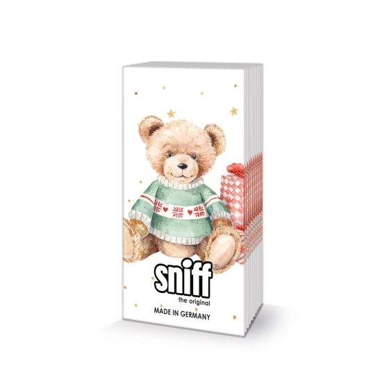 Karácsonyi papírzsebkendő 10 db-os Teddy