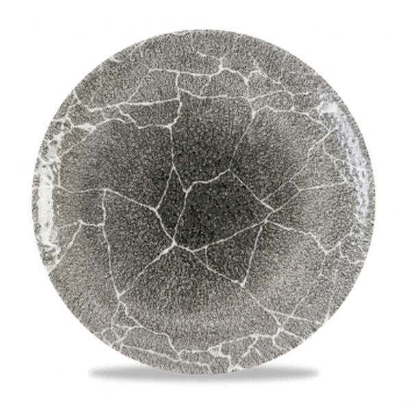 Churchill Kintsugi Reverse Black fekete kerámia kerek tányér 28,8 cm