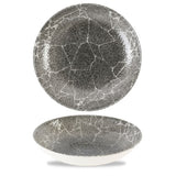 Churchill Kintsugi Reverse Black fekete kerámia kerek salátás 24,8 cm