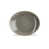 Churchill Stonecast szürke kerámia ovál tányér 19,2 cm