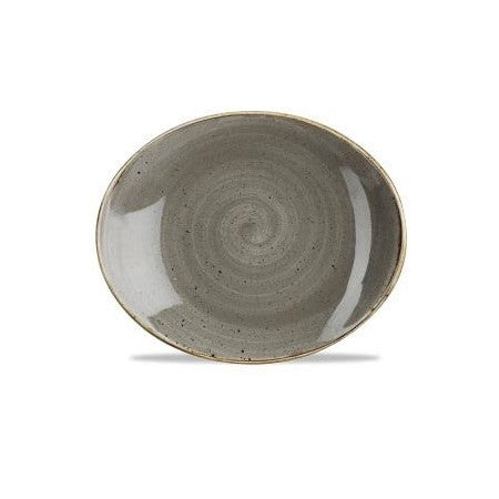 Churchill Stonecast szürke kerámia ovál tányér 19,2 cm