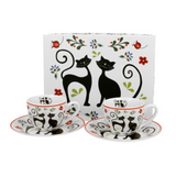 Cicás Porcelán eszpresszó kávés csésze + alj 100 ml 2 személyes dobozban