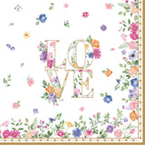 Virág mintás papírszalvéta 33x33 cm 20 db Easy Life Mon Amour