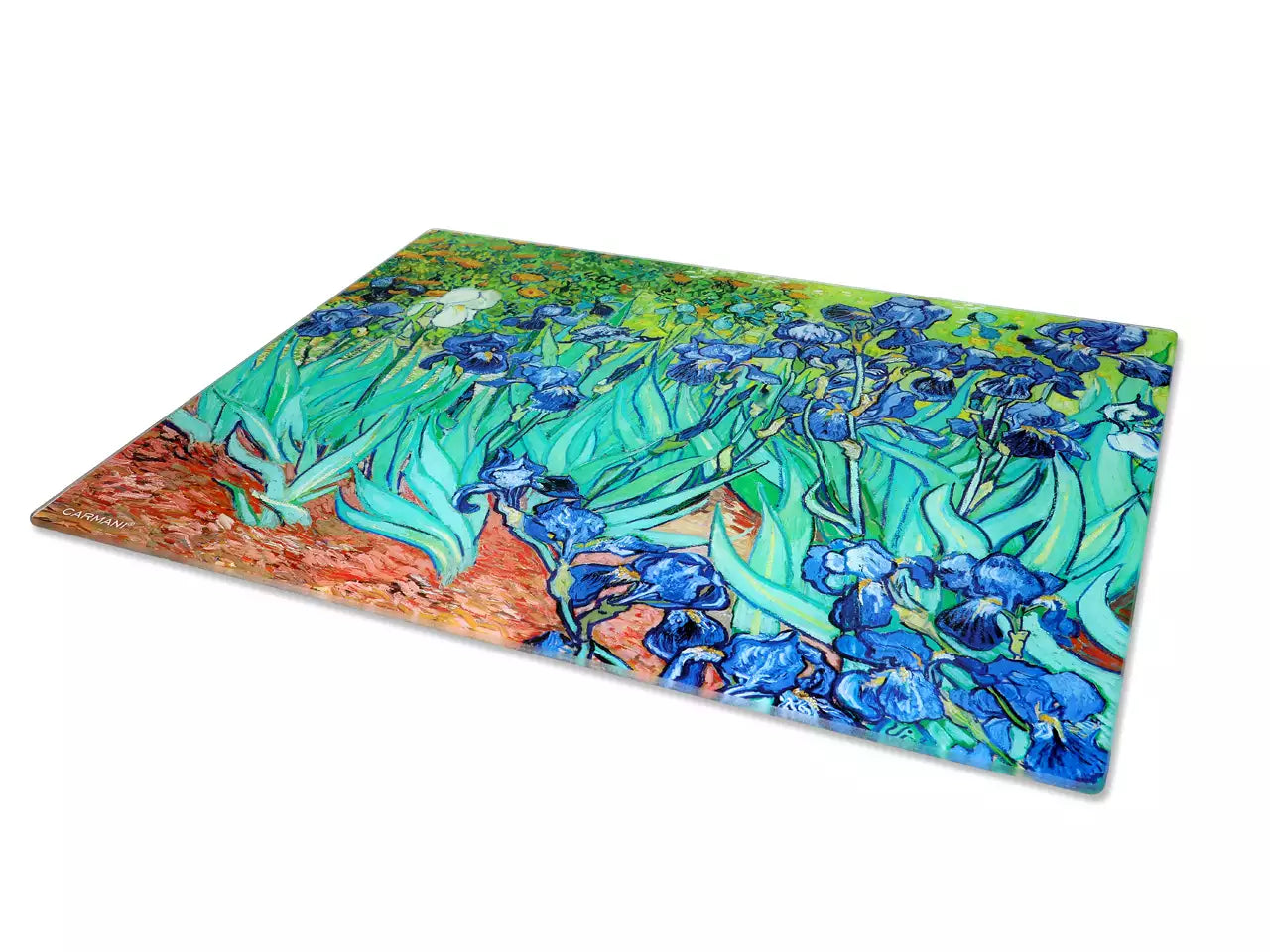 Üveg konyhai vágódeszka 40×30 cm – Van Gogh Íriszek