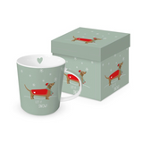 Karácsonyi kutyás porcelán bögre 400 ml Let it snow