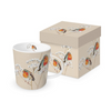 Karácsonyi porcelán bögre 400 ml vörösbegy Solitude