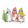 Háromrétegű karácsonyi papírszalvéta 33x33 cm 20 db Sacred Penguins