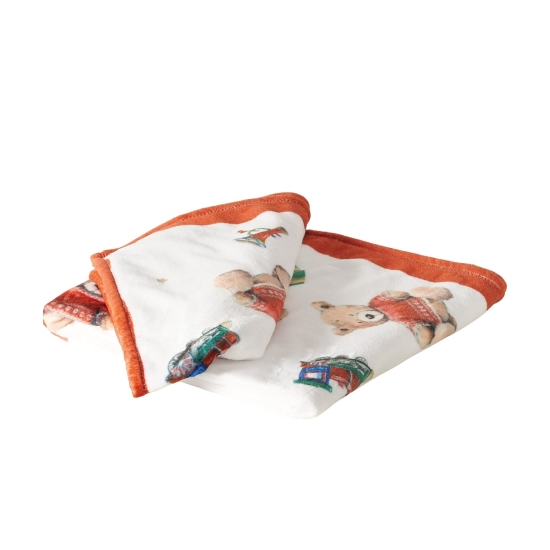 Karácsonyi macis takaró 200x150 cm polyester