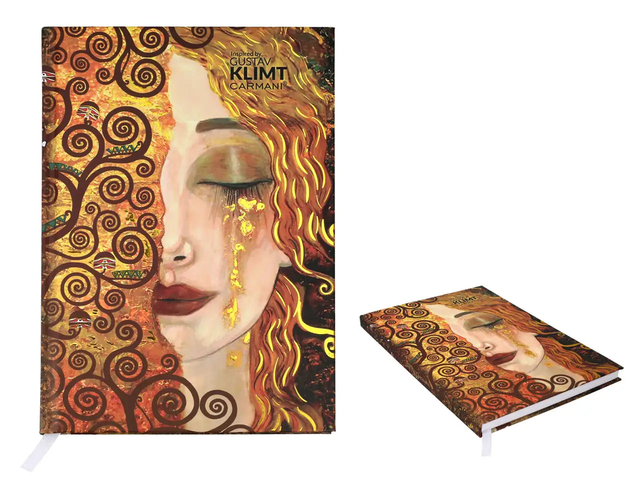 Vonalas notesz füzet kemény fedeles 21x14,5 cm 80 oldalas Klimt Arany könnyek