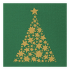 Karácsonyi szalvéta Tree on Canvas green dombornyomott 33x33cm 15 db-os