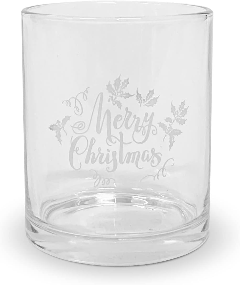 Karácsonyi üveg pohár Merry Christmas felirattal 300 ml