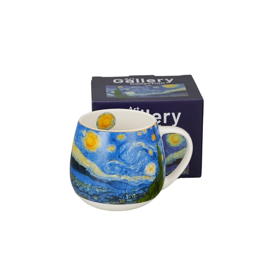 Porcelán bögre 430 ml Van Gogh Kávéház éjjel ajándék díszdobozban