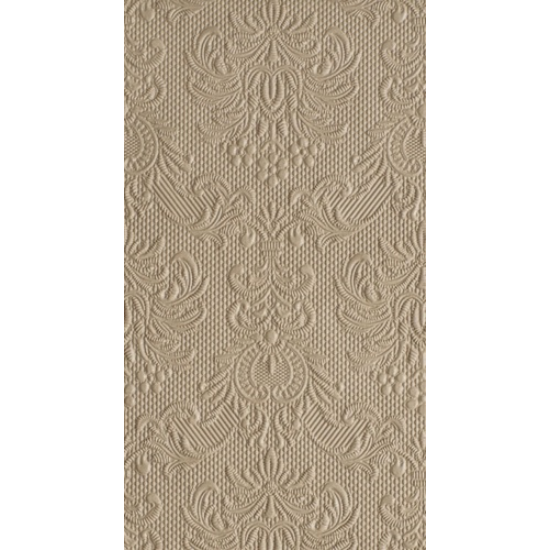 Elegance taupe dombornyomott papírszalvéta 33x40 cm 12 db-os