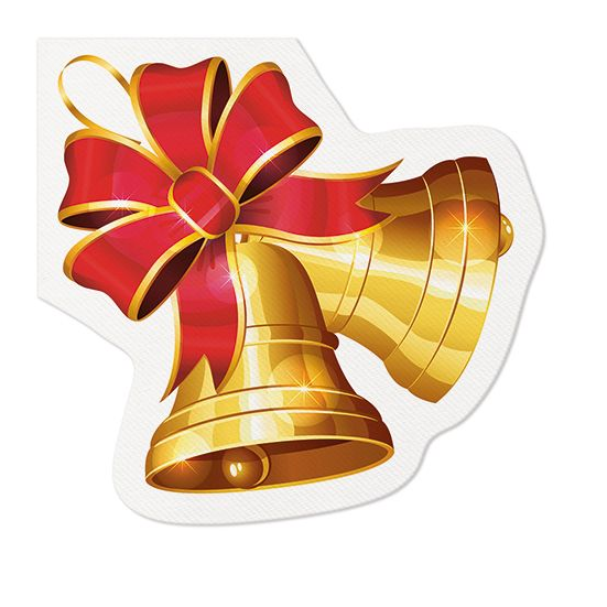 Karácsonyi papírszalvéta 32 cm 12 db-os Christmas Bells