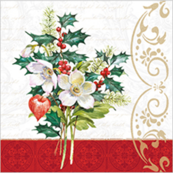 Háromrétegű karácsonyi papírszalvéta 33x33 cm 20 db Silent Night