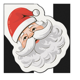 Télapós karácsonyi papírszalvéta 32 cm 10 db-os Classic Santa