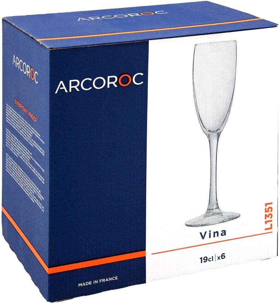 Luminarc Vina Flute pezsgős pohár – 19 cl 6 db