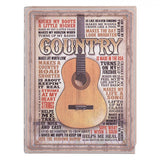 Gitáros könyv alakú vintage fa tároló doboz szett 3 részes Country