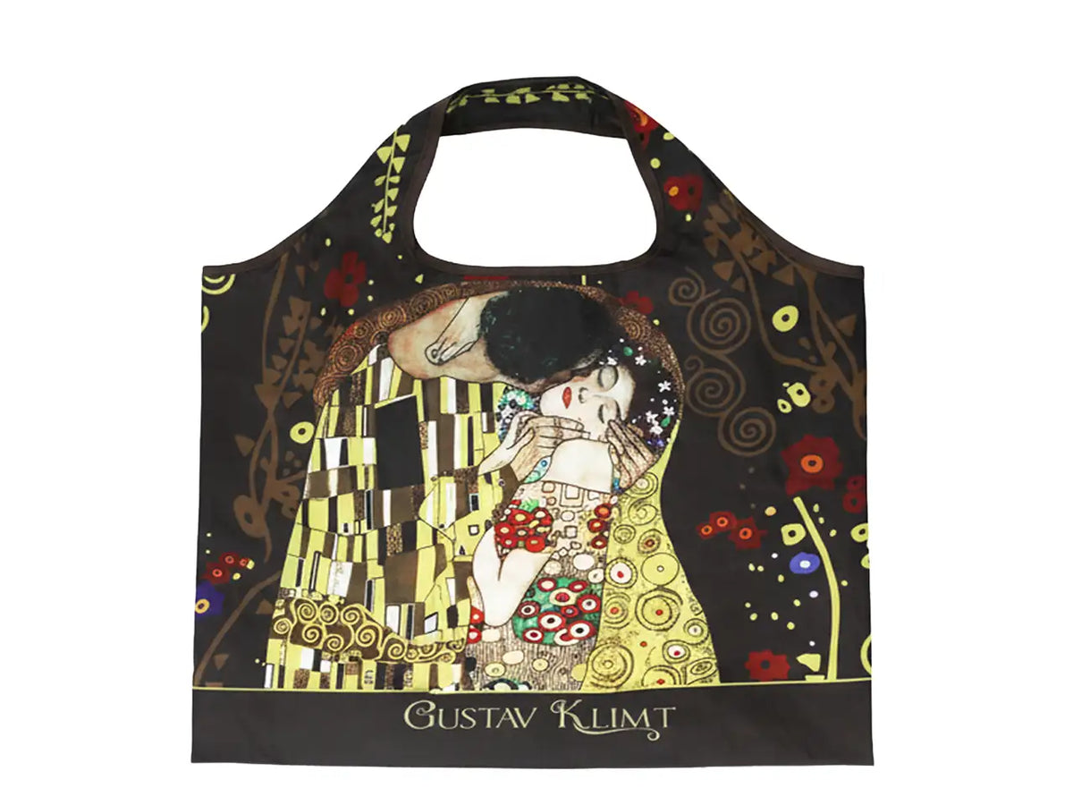 Összehajtható bevásárlótáska 40x70 cm műanyag Klimt A Csók