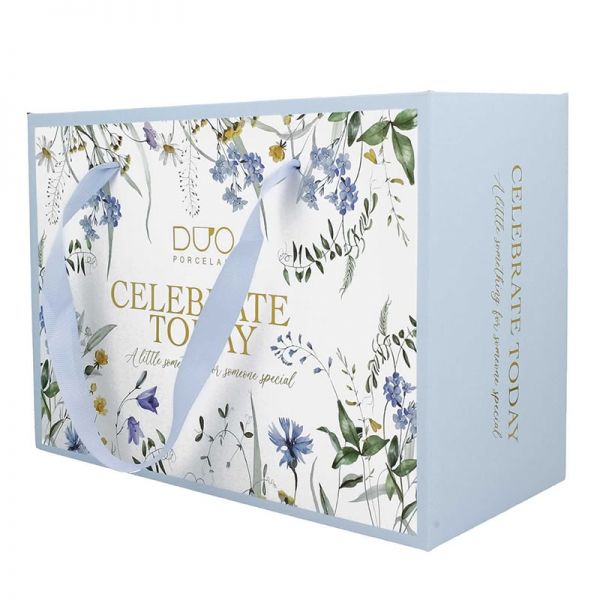 Mezei virágos porcelán csésze aljjal 250 ml - 2 személyes - ajándékdobozban