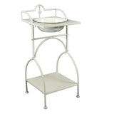 Antikolt vintage mosdóállvány lavórral krém 90 cm