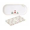 Karácsonyi Porcelán tálca 34,5x15 cm díszdobozban Let it Snow