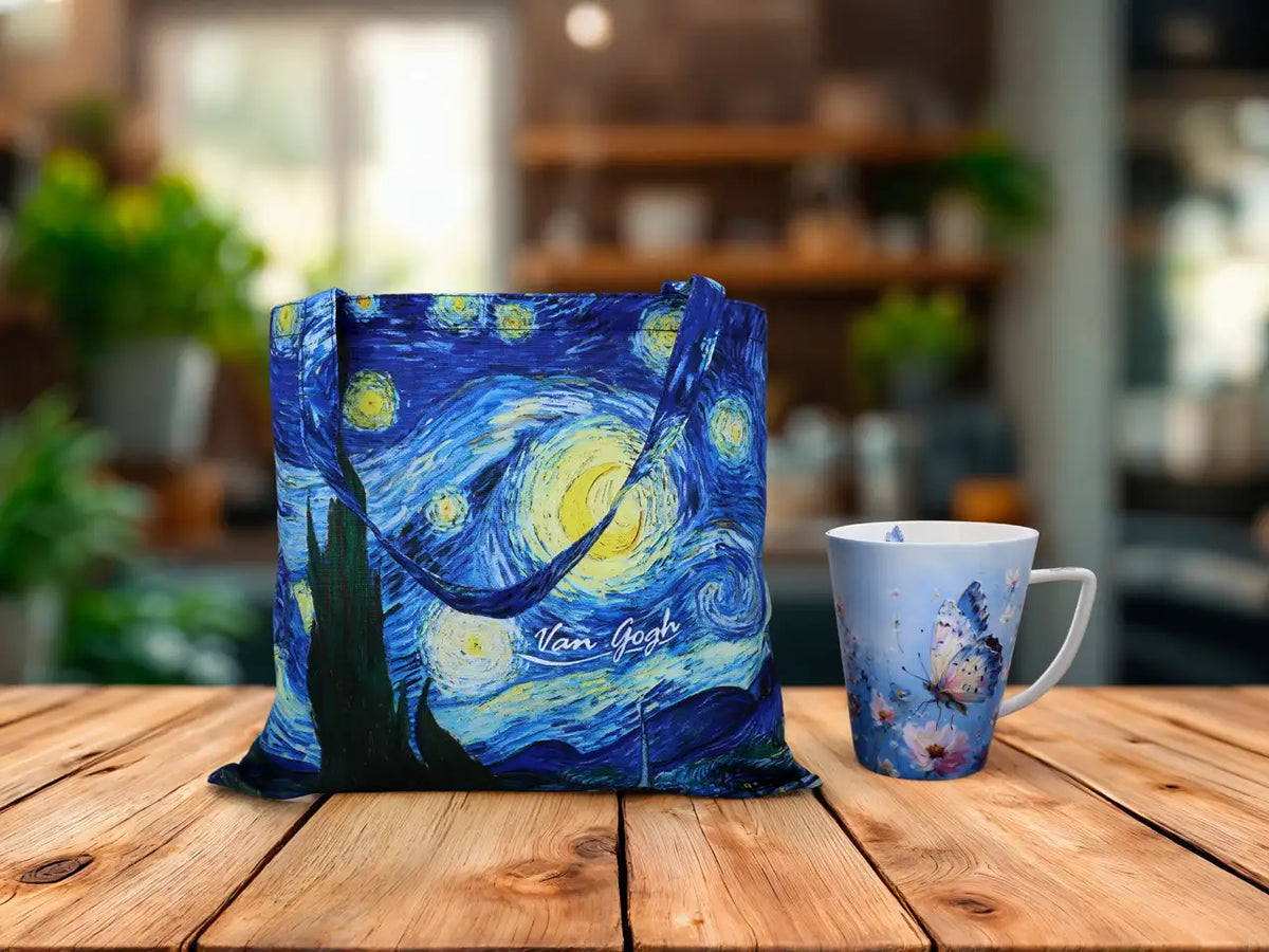 Bevásárlótáska 28x25,5 cm Polyester Van Gogh Csillagos éj