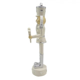 Karácsonyfadísz Bézs ezüst diótörő figura 17 cm