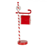 Clayre & Eef piros karácsonyi postaláda nyalóka állványon Letters to Santa 51 cm