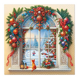 Háromrétegű karácsonyi papírszalvéta 33x33 cm 20 db Holiday Arch Decor